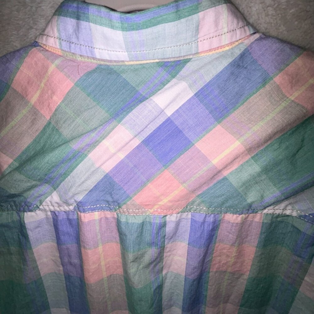 Clearwater Camp Shirt Cotton Blue Pink Green Mens Size XL 46" Chest - Picture 8 of 10